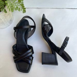 - PAUL GREEN  Black Lexi Block Heel sandals US size 6.5 women